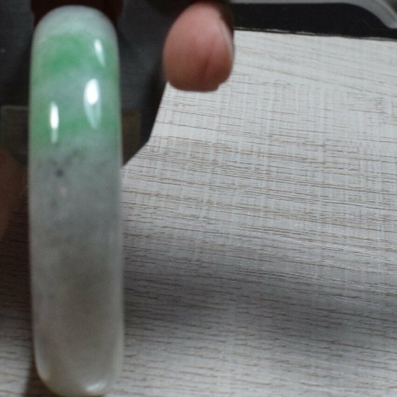 Certified Green 100% Natural A JADE Jadeite Bangle Bracelet 玉镯 55mm - Picture 4 of 11